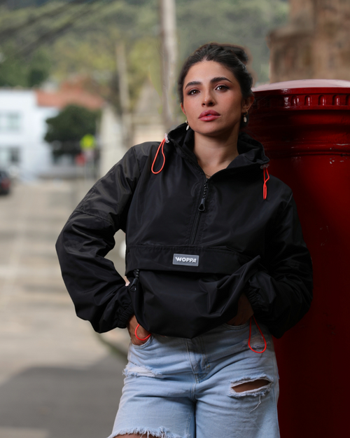 CHAQUETA TOTAL BLACK MUJER 🐈‍⬛