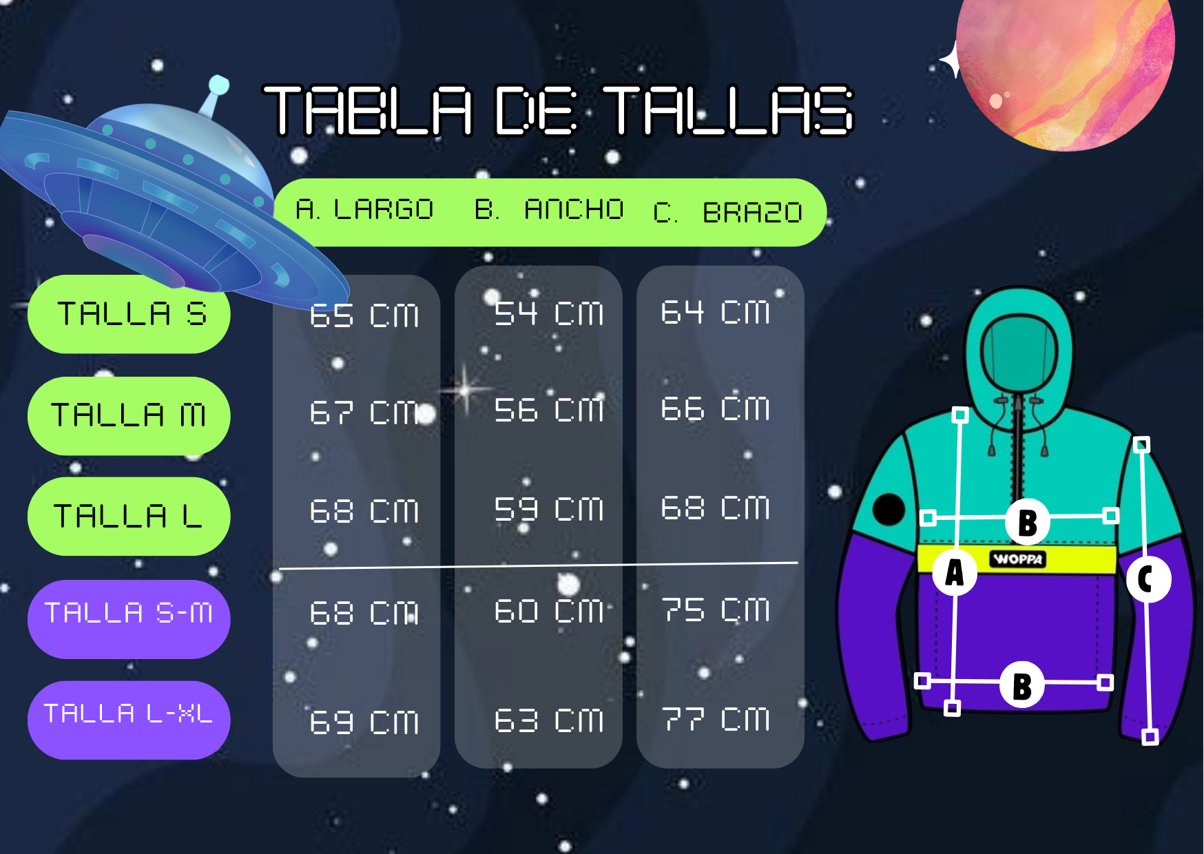 Woppa Tallas Mujer 